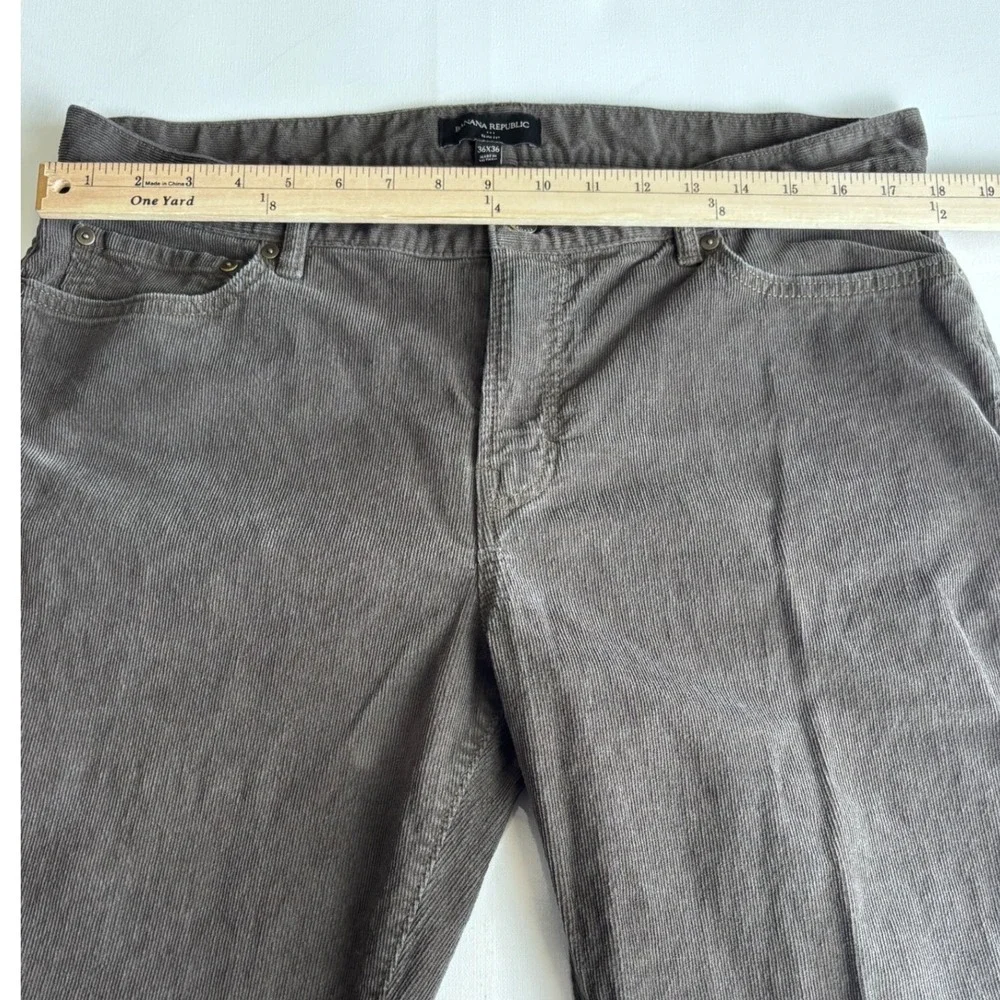 Banana Republic Mens Brown Corduroy Slim Fit Pants 36x36 (Fits 36X34) Trousers